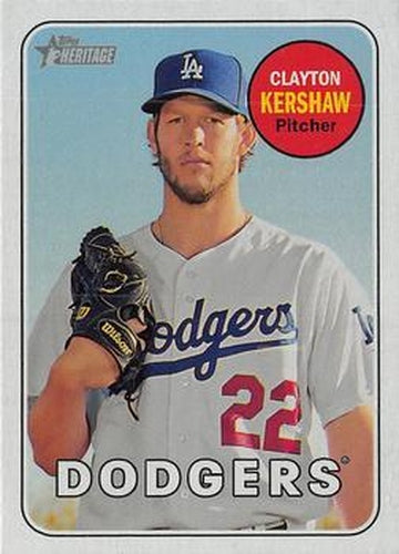 #216b Clayton Kershaw - Los Angeles Dodgers - 2018 Topps Heritage Baseball