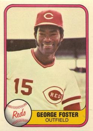 #216b George Foster - Cincinnati Reds - 1981 Fleer Baseball