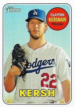 #216c Clayton Kershaw - Los Angeles Dodgers - 2018 Topps Heritage Baseball