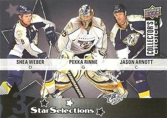 #217 Jason Arnott / Shea Weber / Pekka Rinne - Nashville Predators - 2009-10 Collector's Choice Hockey