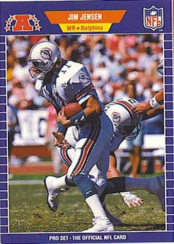 #217 Jim C. Jensen - Miami Dolphins - 1989 Pro Set Football