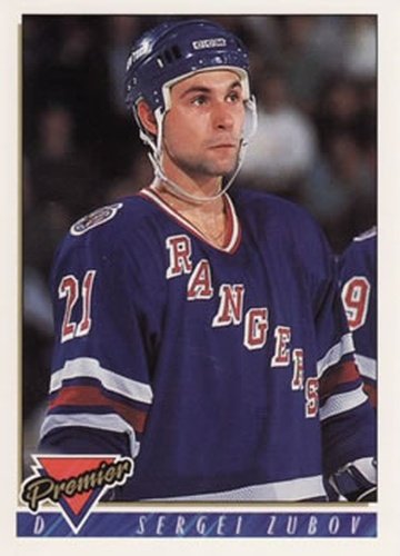 #217 Sergei Zubov - New York Rangers - 1993-94 Topps Premier Hockey