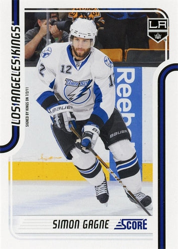 #217 Simon Gagne - Los Angeles Kings - 2011-12 Score Hockey
