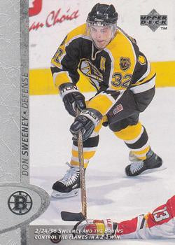 #217 Don Sweeney - Boston Bruins - 1996-97 Upper Deck Hockey