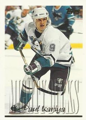 #217 Paul Kariya - Anaheim Mighty Ducks - 1995-96 Topps Hockey