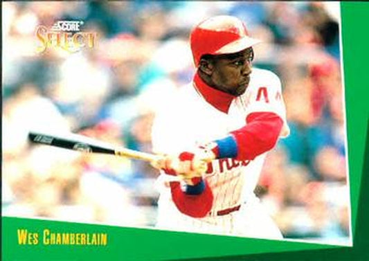 #217 Wes Chamberlain - Philadelphia Phillies - 1993 Select Baseball