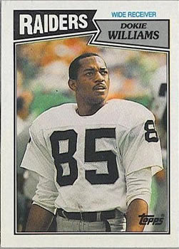 #217 Dokie Williams - Los Angeles Raiders - 1987 Topps Football