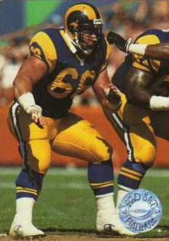 #217 Tom Newberry - Los Angeles Rams - 1991 Pro Set Platinum Football