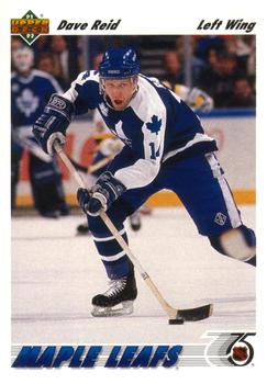 #217 Dave Reid - Toronto Maple Leafs - 1991-92 Upper Deck Hockey