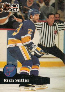 #217 Rich Sutter - 1991-92 Pro Set Hockey