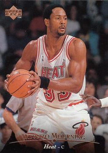 #217 Alonzo Mourning - Miami Heat - 1995-96 Upper Deck Basketball