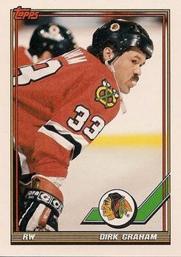 #217 Dirk Graham - Chicago Blackhawks - 1991-92 Topps Hockey