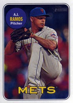 #217 A.J. Ramos - New York Mets - 2018 Topps Heritage Baseball