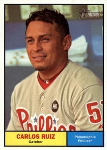 #217 Carlos Ruiz - Philadelphia Phillies - 2010 Topps Heritage Baseball