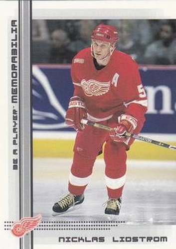 #217 Nicklas Lidstrom - Detroit Red Wings - 2000-01 Be a Player Memorabilia Hockey
