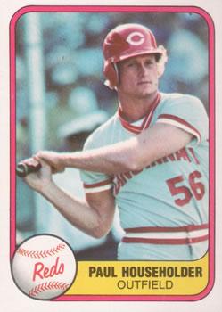 #217 Paul Householder - Cincinnati Reds - 1981 Fleer Baseball