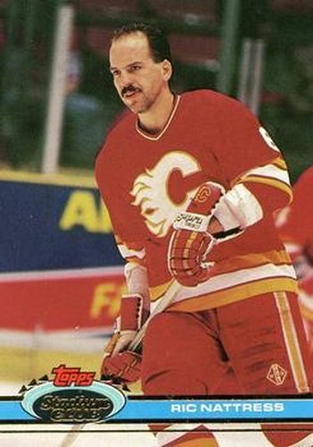 #217 Ric Nattress - Calgary Flames - 1991-92 Stadium Club Hockey