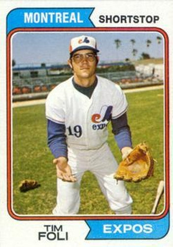 #217 Tim Foli - Montreal Expos - 1974 Topps Baseball