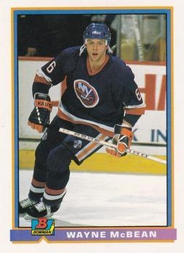#217 Wayne McBean - New York Islanders - 1991-92 Bowman Hockey