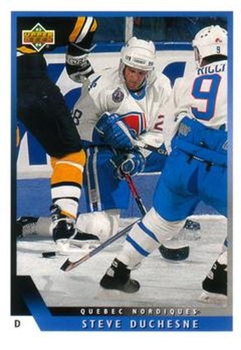 #217 Steve Duchesne - Quebec Nordiques - 1993-94 Upper Deck Hockey