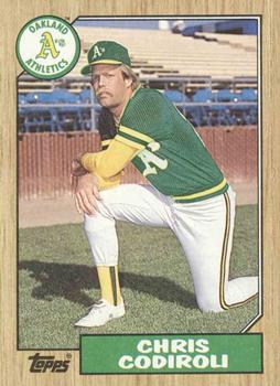 #217 Chris Codiroli - Oakland Athletics - 1987 Topps Baseball