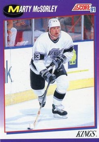 #217 Marty McSorley - Los Angeles Kings - 1991-92 Score American Hockey