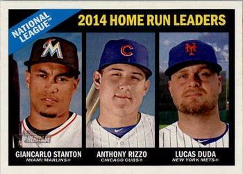 #217 Lucas Duda / Anthony Rizzo / Giancarlo Stanton - New York Mets / Chicago Cubs / Miami Marlins - 2015 Topps Heritage Baseball