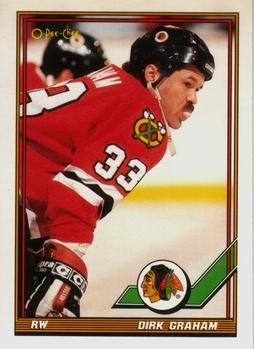 #217 Dirk Graham - Chicago Blackhawks - 1991-92 O-Pee-Chee Hockey