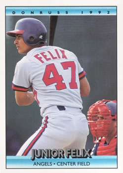 #217 Junior Felix - California Angels - 1992 Donruss Baseball