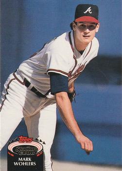 #217 Mark Wohlers - Atlanta Braves - 1992 Stadium Club Baseball