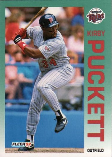 #217 Kirby Puckett - Minnesota Twins - 1992 Fleer Baseball