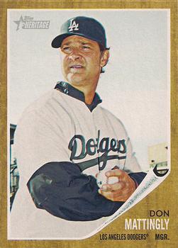 #217 Don Mattingly - Los Angeles Dodgers - 2011 Topps Heritage Baseball