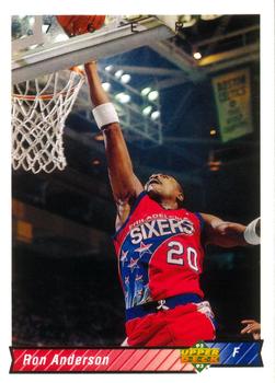 #217 Ron Anderson - Philadelphia 76ers - 1992-93 Upper Deck Basketball