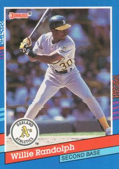 #217 Willie Randolph - Oakland Athletics - 1991 Donruss Baseball
