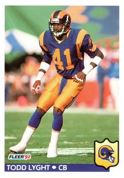 #217 Todd Lyght - Los Angeles Rams - 1992 Fleer Football