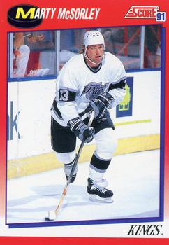 #217 Marty McSorley - Los Angeles Kings - 1991-92 Score Canadian Bilingual Hockey