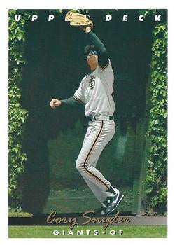 #218 Cory Snyder - San Francisco Giants - 1993 Upper Deck Baseball