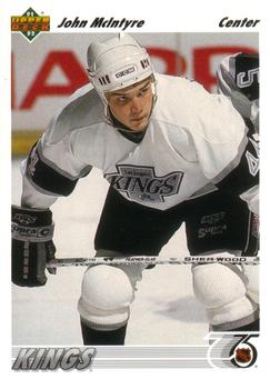 #218 John McIntyre - Los Angeles Kings - 1991-92 Upper Deck Hockey