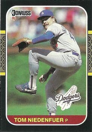 #218 Tom Niedenfuer - Los Angeles Dodgers - 1987 Donruss Baseball