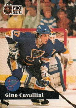 #218 Gino Cavallini - 1991-92 Pro Set Hockey