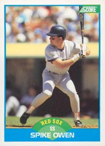 #218 Spike Owen - Boston Red Sox - 1989 Score Baseball