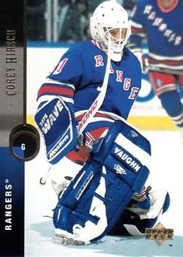 #218 Corey Hirsch - New York Rangers - 1994-95 Upper Deck Hockey