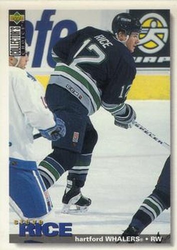 #218 Steven Rice - Hartford Whalers - 1995-96 Collector's Choice Hockey