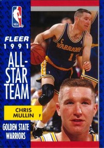 #218 Chris Mullin - Golden State Warriors - 1991-92 Fleer Basketball