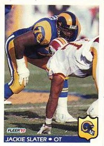 #218 Jackie Slater - Los Angeles Rams - 1992 Fleer Football