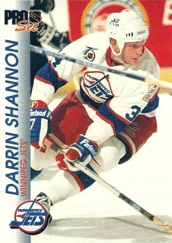 #218 Darrin Shannon - Winnipeg Jets - 1992-93 Pro Set Hockey