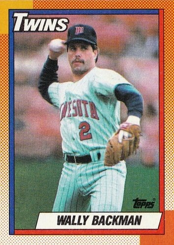 #218 Wally Backman - Minnesota Twins - 1990 Topps Baseball