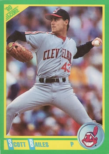 #218 Scott Bailes - Cleveland Indians - 1990 Score Baseball