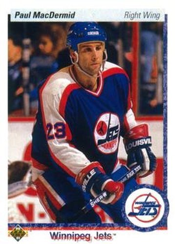 #218 Paul MacDermid - Winnipeg Jets - 1990-91 Upper Deck Hockey