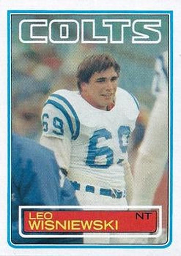 #218 Leo Wisniewski - Baltimore Colts - 1983 Topps Football